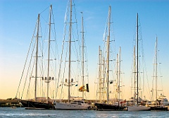 Tall Sailing Vessels in Newport, Rhode Island